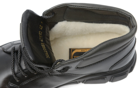 МУЖСКИЕ БОТИНКИ НАТУРАЛЬНАЯ КОЖА / ШЕРСТЬ РОСВЕСТ РОССИЯ