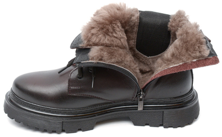 ЖЕНСКИЕ БОТИНКИ НАТУРАЛЬНАЯ КОЖА / НАТУРАЛЬНЫЙ МЕХ CORVETTO ИТАЛИЯ