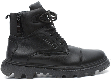 МУЖСКИЕ БОТИНКИ НАТУРАЛЬНАЯ КОЖА / НАТУРАЛЬНЫЙ МЕХ CORVETTO