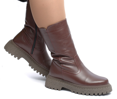 ЖЕНСКИЕ САПОГИ НАТУРАЛЬНАЯ КОЖА / НАТУРАЛЬНАЯ  ШЕРСТЬ CORVETTO ИТАЛИЯ