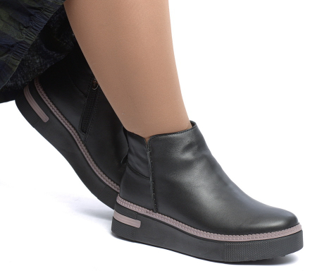 ЖЕНСКИЕ БОТИНКИ НАТУРАЛЬНАЯ КОЖА НАТУРАЛЬНЫЙ МЕХ GUGU ГЕРМАНИЯ