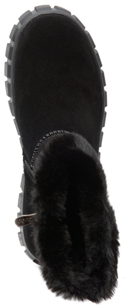 ЖЕНСКИЕ БОТИНКИ НАТУРАЛЬНАЯ КОЖА(ВЕЛЮР) / НАТУРАЛЬНЫЙ МЕХ GUGU ГЕРМАНИЯ