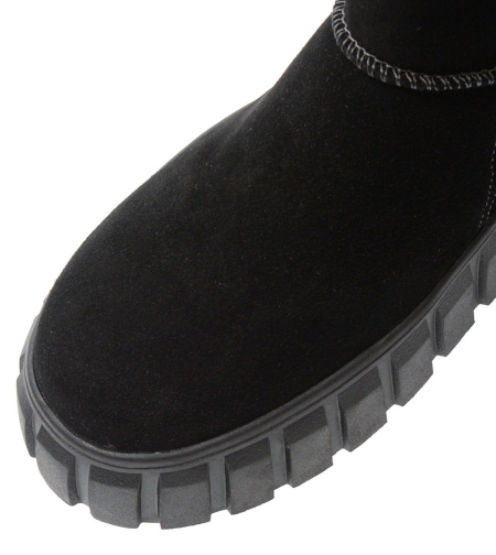 ЖЕНСКИЕ БОТИНКИ НАТУРАЛЬНАЯ КОЖА(ВЕЛЮР) / НАТУРАЛЬНЫЙ МЕХ GUGU ГЕРМАНИЯ