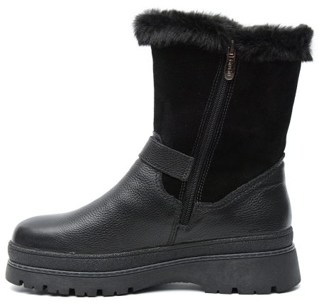 ЖЕНСКИЕ ПОЛУСАПОГИ НАТУРАЛЬНАЯ КОЖА + ВЕЛЮР / НАТУРАЛЬНЫЙ МЕХ GUGU ГЕРМАНИЯ