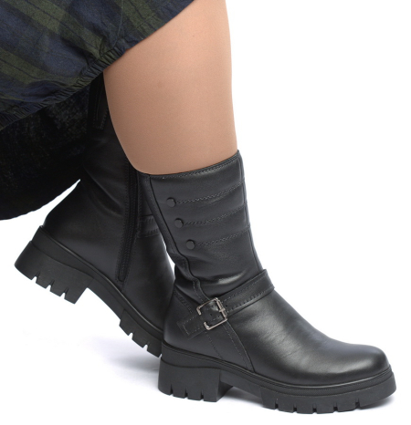 ЖЕНСКИЕ САПОГИ НАТУРАЛЬНАЯ КОЖА  / НАТУРАЛЬНЫЙ МЕХ GUGU ГЕРМАНИЯ