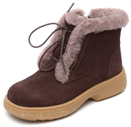 ЖЕНСКИЕ БОТИНКИ НАТУРАЛЬНАЯ КОЖА ( ВЕЛЮР ) / НАТУРАЛЬНЫЙ МЕХ GUGU ГЕРМАНИЯ