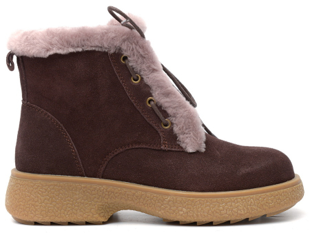 ЖЕНСКИЕ БОТИНКИ НАТУРАЛЬНАЯ КОЖА ( ВЕЛЮР ) / НАТУРАЛЬНЫЙ МЕХ GUGU ГЕРМАНИЯ