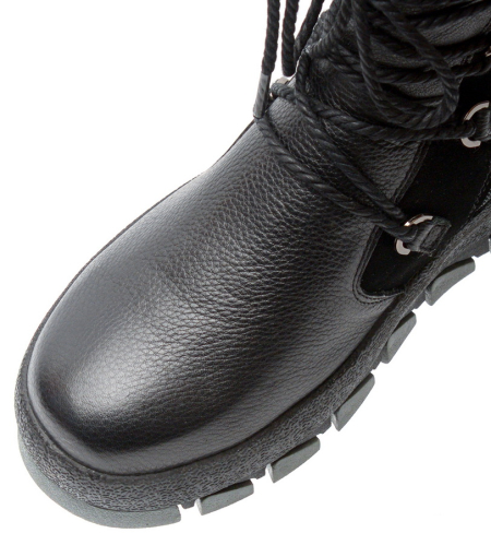 ЖЕНСКИЕ ПОЛУСАПОГИ НАТУРАЛЬНАЯ КОЖА + ВЕЛЮР / НАТУРАЛЬНЫЙ МЕХ GUGU ГЕРМАНИЯ