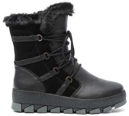 ЖЕНСКИЕ ПОЛУСАПОГИ НАТУРАЛЬНАЯ КОЖА + ВЕЛЮР / НАТУРАЛЬНЫЙ МЕХ GUGU ГЕРМАНИЯ