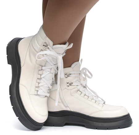 ЖЕНСКИЕ БОТИНКИ НАТУРАЛЬНАЯ КОЖА + ТЕКСТИЛЬ / ВОЙЛОК SALAMANDER