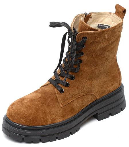 ЖЕНСКИЕ БОТИНКИ НАТУРАЛЬНАЯ КОЖА / ШЕРСТЬ CORVETTO ИТАЛИЯ