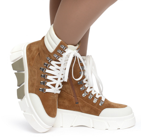 ЖЕНСКИЕ БОТИНКИ НАТУРАЛЬНАЯ КОЖА/ВЕЛЮР/ ШЕРСТЬ CORVETTO ИТАЛИЯ