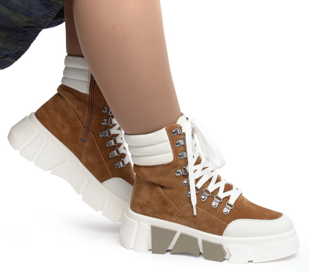 ЖЕНСКИЕ БОТИНКИ НАТУРАЛЬНАЯ КОЖА/ВЕЛЮР/ ШЕРСТЬ CORVETTO ИТАЛИЯ