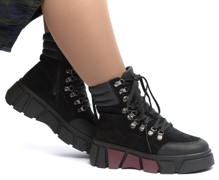 ЖЕНСКИЕ БОТИНКИ НАТУРАЛЬНАЯ КОЖА/ВЕЛЮР/ ШЕРСТЬ CORVETTO ИТАЛИЯ