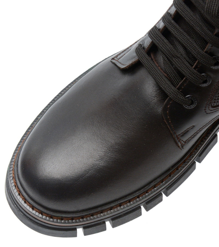 МУЖСКИЕ БОТИНКИ НАТУРАЛЬНАЯ КОЖА / НАТУРАЛЬНЫЙ МЕХ CORVETTO