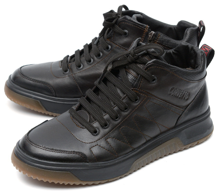 МУЖСКИЕ БОТИНКИ ПОЛУСПОРТИВНЫЕ НАТУРАЛЬНАЯ КОЖА /НАТУРАЛЬНЫЙ МЕХ CORVETTO