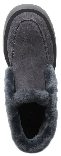 ЖЕНСКИЕ БОТИНКИ НАТУРАЛЬНАЯ КОЖА (ВЕЛЮР) / НАТУРАЛЬНЫЙ МЕХ SALAMANDER