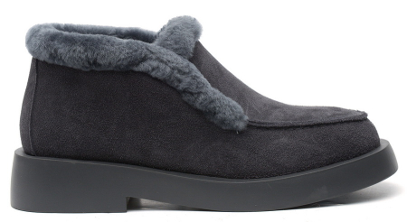 ЖЕНСКИЕ БОТИНКИ НАТУРАЛЬНАЯ КОЖА (ВЕЛЮР) / НАТУРАЛЬНЫЙ МЕХ SALAMANDER