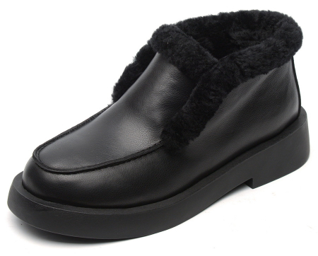 ЖЕНСКИЕ БОТИНКИ НАТУРАЛЬНАЯ КОЖА / НАТУРАЛЬНЫЙ МЕХ SALAMANDER