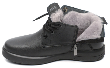 МУЖСКИЕ БОТИНКИ НАТУРАЛЬНАЯ КОЖА / НАТУРАЛЬНЫЙ МЕХ GUGU