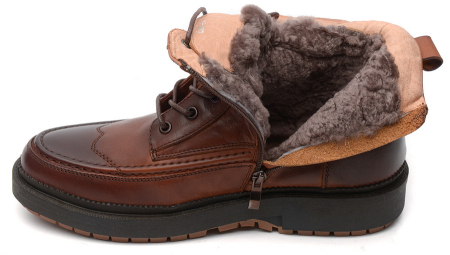 МУЖСКИЕ БОТИНКИ НАТУРАЛЬНАЯ КОЖА / НАТУРАЛЬНЫЙ МЕХ GUGU