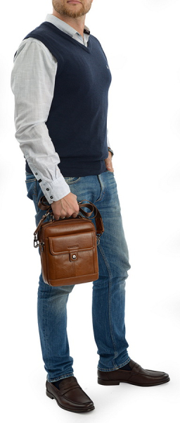 МУЖСКАЯ СУМКА НАТУРАЛЬНАЯ КОЖА CORVETTO