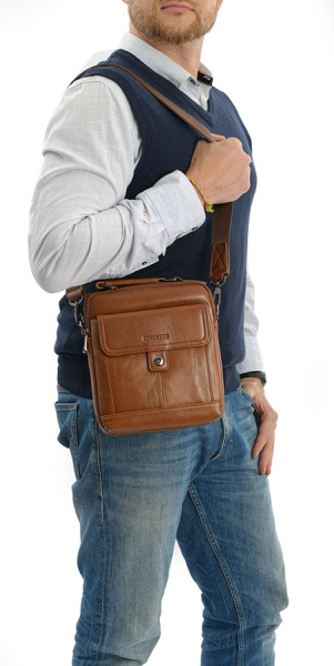 МУЖСКАЯ СУМКА НАТУРАЛЬНАЯ КОЖА CORVETTO