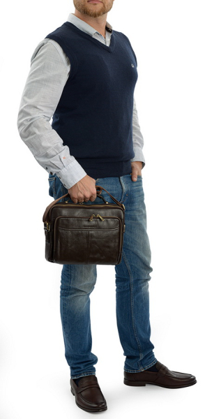 МУЖСКАЯ СУМКА НАТУРАЛЬНАЯ КОЖА CORVETTO