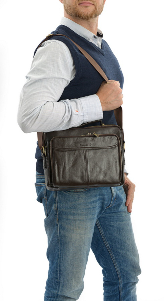 МУЖСКАЯ СУМКА НАТУРАЛЬНАЯ КОЖА CORVETTO