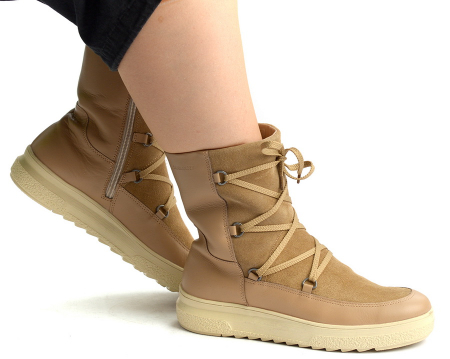 ЖЕНСКИЕ ПОЛУСАПОГИ НАТУРАЛЬНАЯ КОЖА / ВЕЛЮР / ШЕРСТЬ SALAMANDER