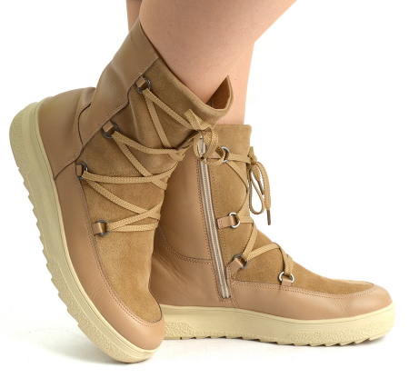 ЖЕНСКИЕ ПОЛУСАПОГИ НАТУРАЛЬНАЯ КОЖА / ВЕЛЮР / ШЕРСТЬ SALAMANDER