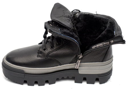 ЖЕНСКИЕ БОТИНКИ НАТУРАЛЬНАЯ КОЖА / НАТУРАЛЬНЫЙ МЕХ SALAMANDER