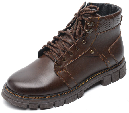 МУЖСКИЕ БОТИНКИ НАТУРАЛЬНАЯ КОЖА / ШЕРСТЬ WELLKRAFT РОССИЯ