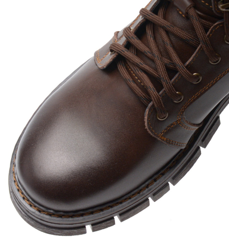 МУЖСКИЕ БОТИНКИ НАТУРАЛЬНАЯ КОЖА / ШЕРСТЬ WELLKRAFT РОССИЯ