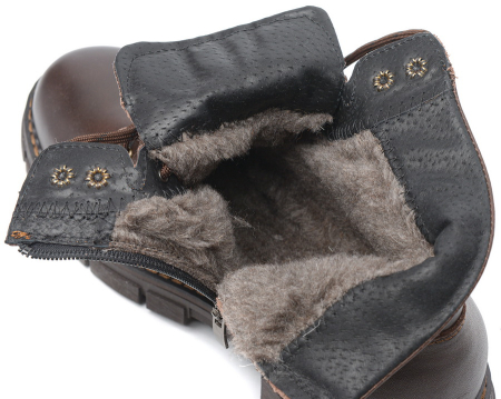 МУЖСКИЕ БОТИНКИ НАТУРАЛЬНАЯ КОЖА / ШЕРСТЬ WELLKRAFT РОССИЯ