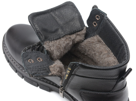 МУЖСКИЕ БОТИНКИ НАТУРАЛЬНАЯ КОЖА / ШЕРСТЬ WELLKRAFT РОССИЯ