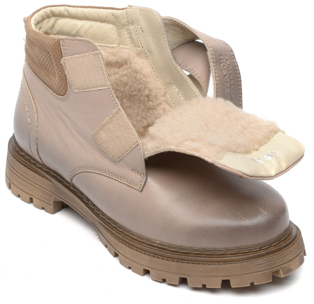 ЖЕНСКИЕ БОТИНКИ НАТУРАЛЬНАЯ КОЖА / ШЕРСТЬ CORVETTO ИТАЛИЯ