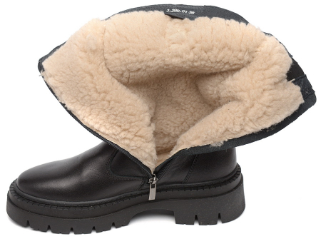 ЖЕНСКИЕ САПОГИ НАТУРАЛЬНАЯ КОЖА / НАТУРАЛЬНАЯ ШЕРСТЬ CORVETTO ИТАЛИЯ