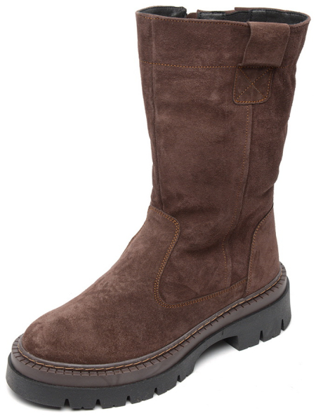 ЖЕНСКИЕ САПОГИ НАТУРАЛЬНАЯ КОЖА(ВЕЛЮР) /НАТУРАЛЬНАЯ  ШЕРСТЬ CORVETTO ИТАЛИЯ