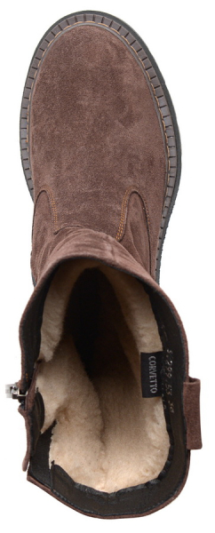 ЖЕНСКИЕ САПОГИ НАТУРАЛЬНАЯ КОЖА(ВЕЛЮР) /НАТУРАЛЬНАЯ  ШЕРСТЬ CORVETTO ИТАЛИЯ