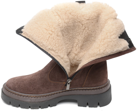 ЖЕНСКИЕ САПОГИ НАТУРАЛЬНАЯ КОЖА(ВЕЛЮР) /НАТУРАЛЬНАЯ  ШЕРСТЬ CORVETTO ИТАЛИЯ