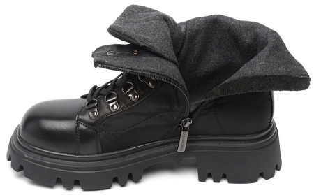 ЖЕНСКИЕ БОТИНКИ НАТУРАЛЬНАЯ КОЖА + ТЕКСТИЛЬ / ВОЙЛОК SALAMANDER