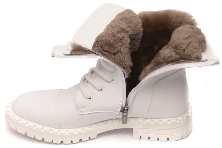 ЖЕНСКИЕ БОТИНКИ НАТУРАЛЬНАЯ КОЖА / НАТУРАЛЬНЫЙ МЕХ CORVETTO ИТАЛИЯ