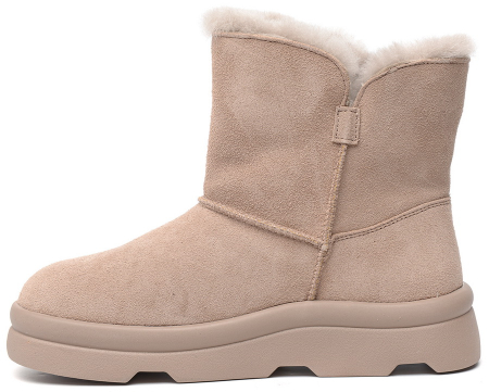 ЖЕНСКИЕ ПОЛУСАПОГИ НАТУРАЛЬНАЯ КОЖА (ВЕЛЮР) / НАТУРАЛЬНЫЙ МЕХ SALAMANDER