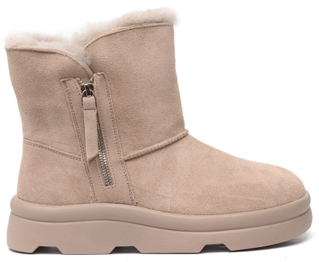 ЖЕНСКИЕ ПОЛУСАПОГИ НАТУРАЛЬНАЯ КОЖА (ВЕЛЮР) / НАТУРАЛЬНЫЙ МЕХ SALAMANDER