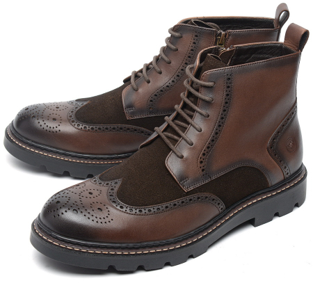 МУЖСКИЕ БОТИНКИ НАТУРАЛЬНАЯ КОЖА +ТЕКСТИЛЬ/НАТУРАЛЬНЫЙ МЕХ SALAMANDER