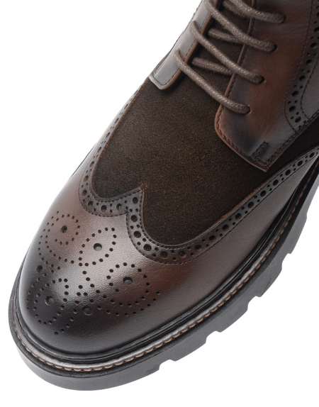 МУЖСКИЕ БОТИНКИ НАТУРАЛЬНАЯ КОЖА +ТЕКСТИЛЬ/НАТУРАЛЬНЫЙ МЕХ SALAMANDER