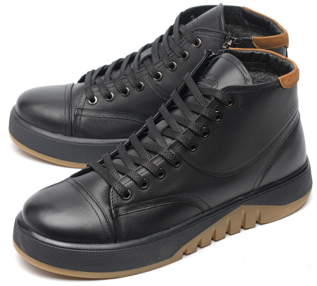 МУЖСКИЕ БОТИНКИ НАТУРАЛЬНАЯ КОЖА / ШЕРСТЬ CORVETTO