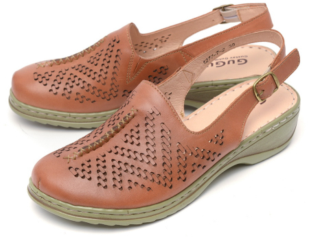 ЖЕНСКИЕ БОСОНОЖКИ НАТУРАЛЬНАЯ КОЖА GUGU ГЕРМАНИЯ