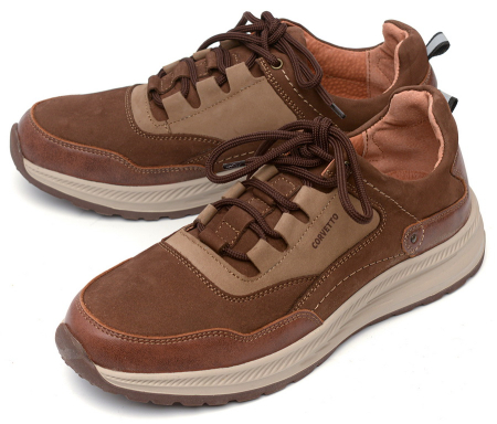 МУЖСКИЕ КРОССОВКИ НАТУРАЛЬНАЯ КОЖА+НУБУК CORVETTO ИТАЛИЯ